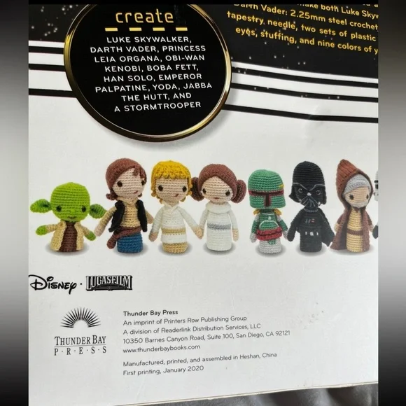 Star Wars Crochet Finger Puppets Skywalker Darth Vader Complete Crochet Kit - Picture 5 of 10